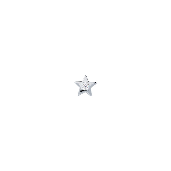 Pendiente piercing estrella plata