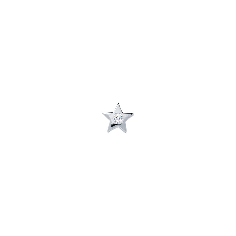 Pendiente piercing estrella plata