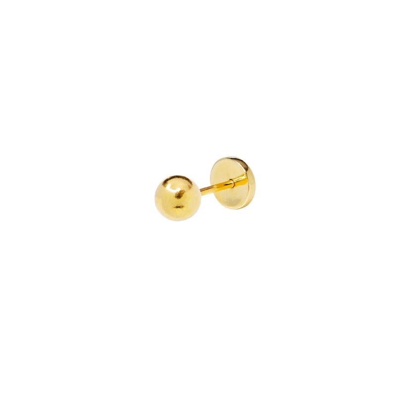 Pendiente piercing bola mini 4mm plata