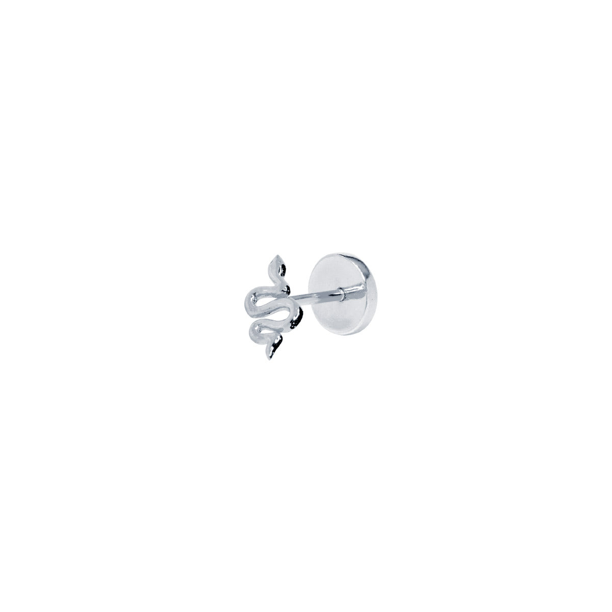 Pendiente piercing mini serpiente plata