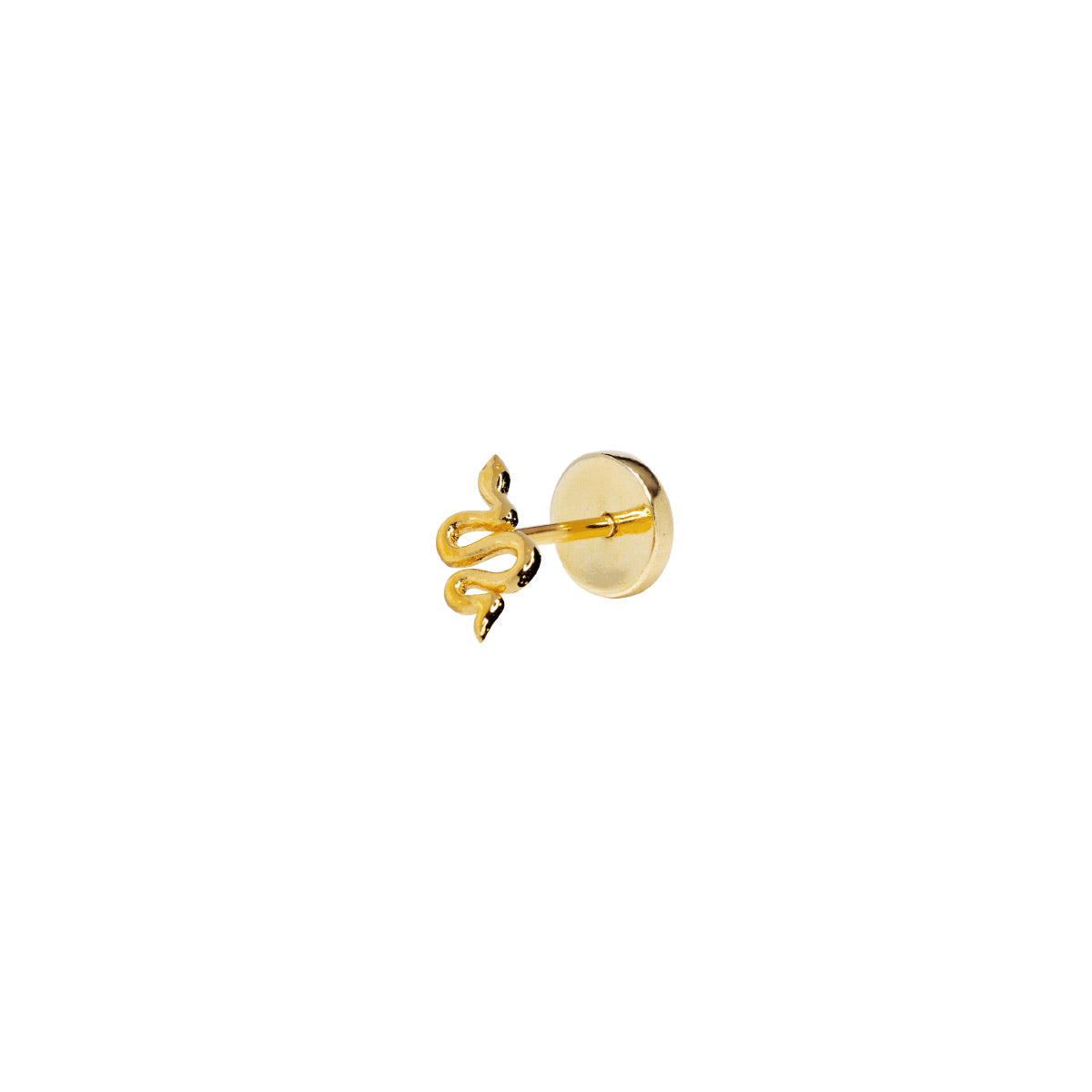 Pendiente piercing mini serpiente plata