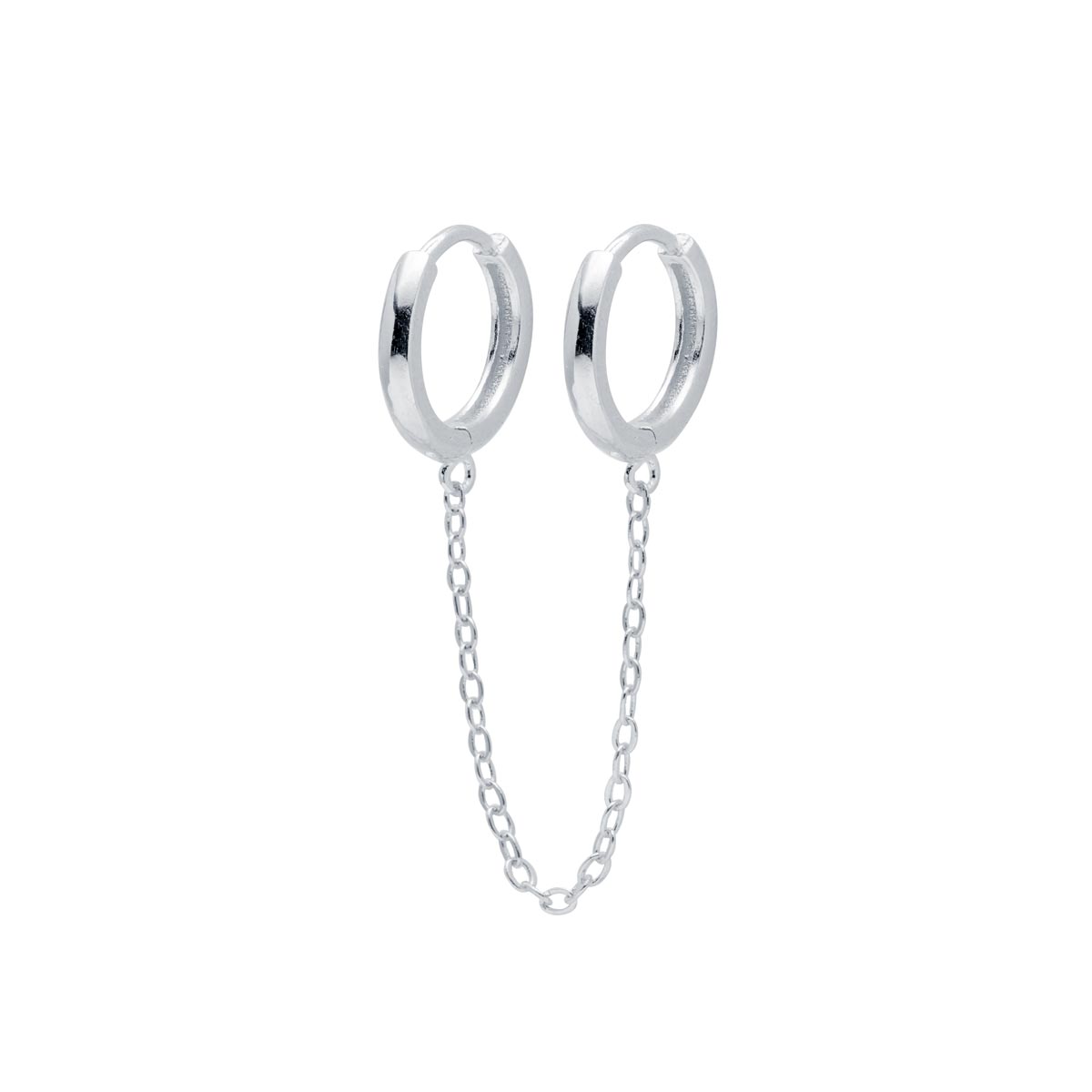 Pendientes doble aro plata