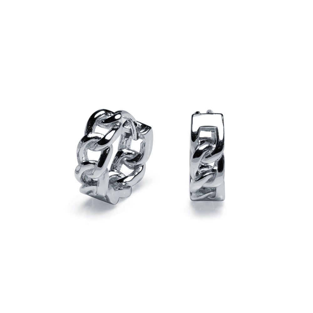 Pendientes Chain Ø 10mm Plata