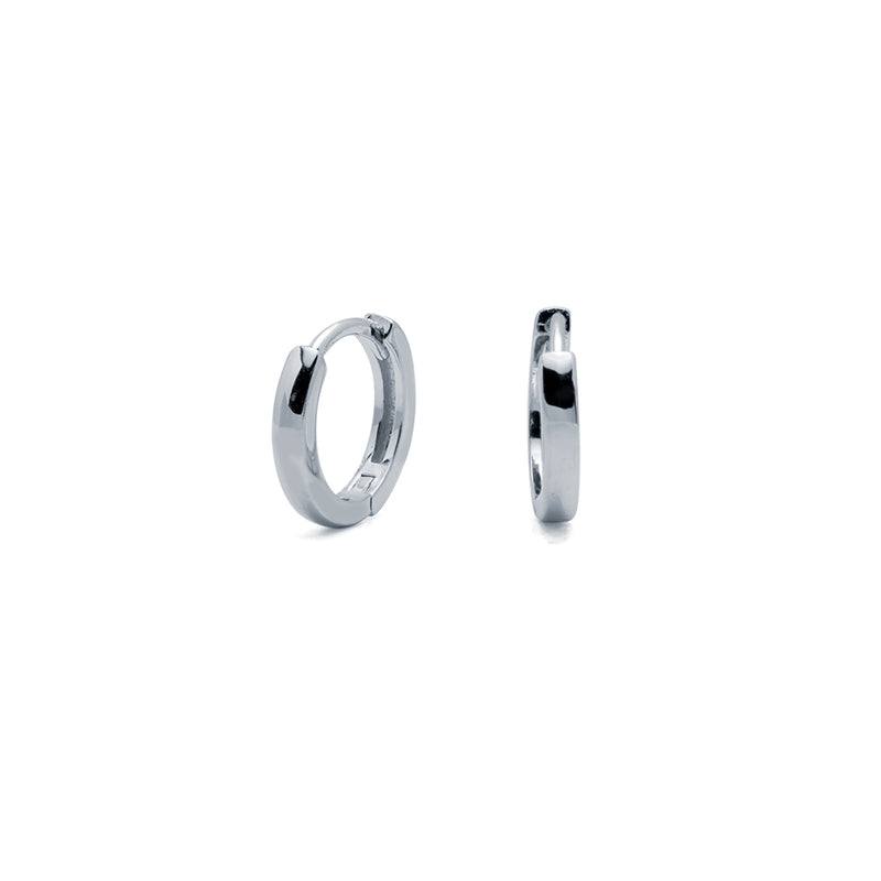 Pendientes Criolla Lisa Ø 10mm Plata