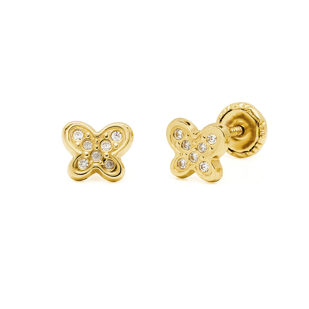 Pendientes Bebés Mariposa Oro 18k