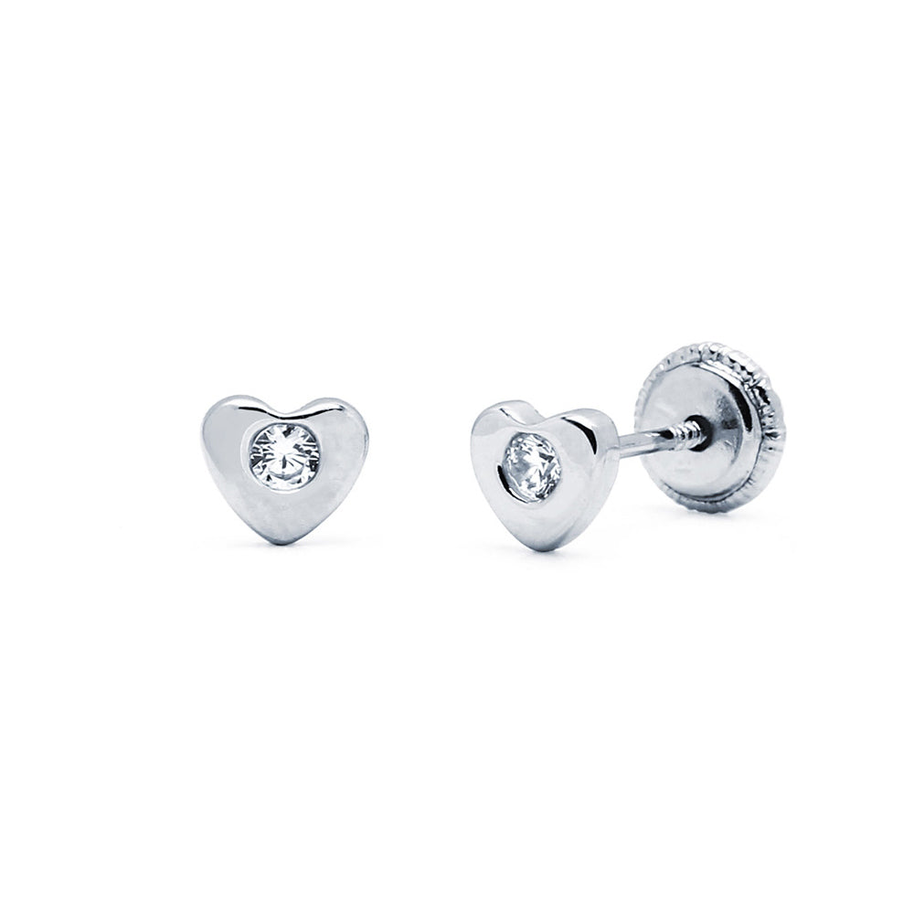 Pendientes Bebés Corazón Oro 18k