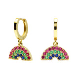 Pendientes Rainbow Ø 10mm Plata
