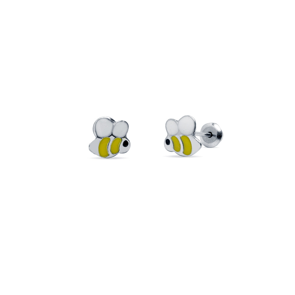 Pendientes Niña Abeja Plata