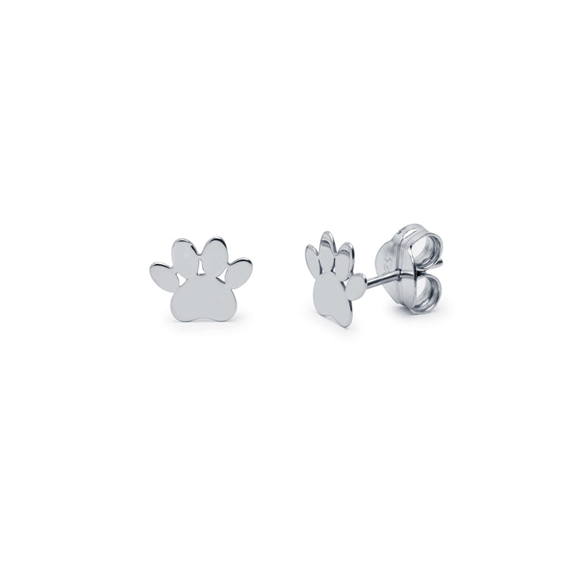 Pendientes Huella Perrito Plata