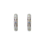 Pendientes aro circonitas colores felicidad Ø 15mm Plata
