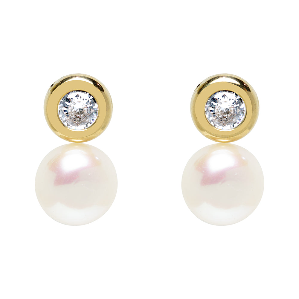 Pendientes Tu y Yo Bisel Oro