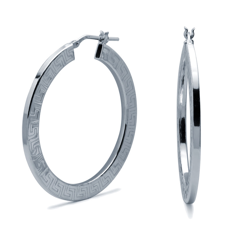 Pendientes Greca Ø 30mm Plata