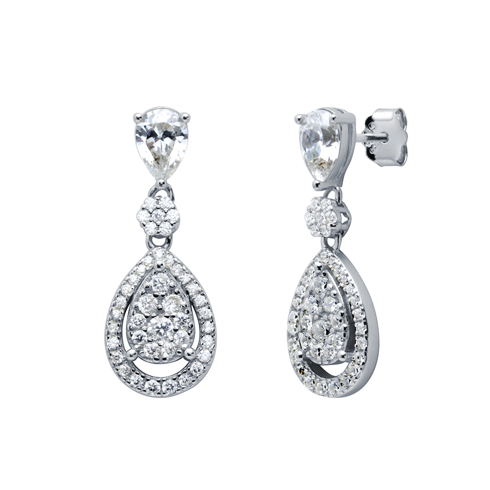 Pendientes Gota Sparkle Plata