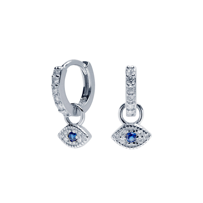 Pendientes aro ojo turco Ø 10mm Plata