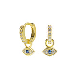 Pendientes aro ojo turco Ø 10mm Plata