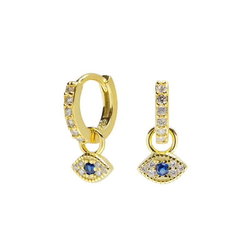 Pendientes aro ojo turco Ø 10mm Plata