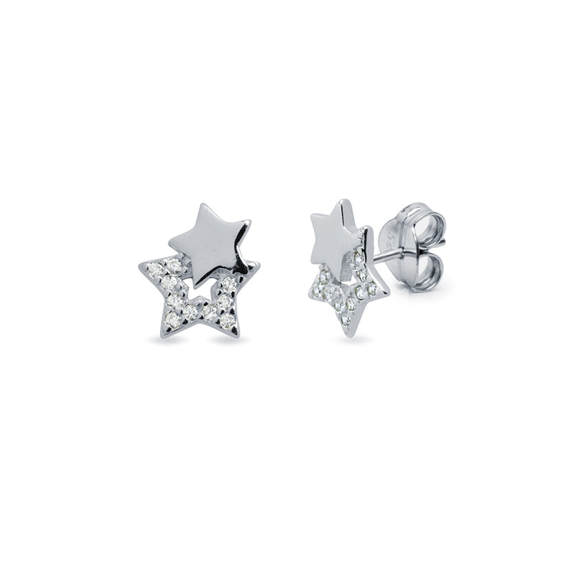 Pendientes Estrellas Plata