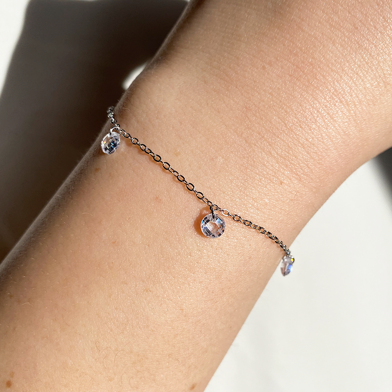Pulsera Charms Circonitas Plata
