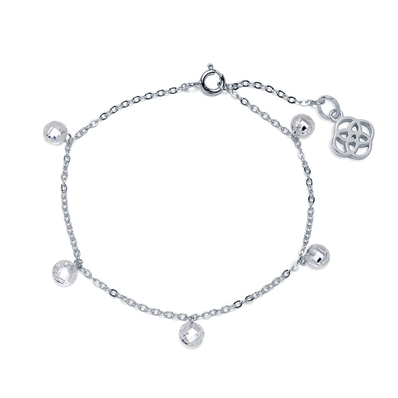 Pulsera Charms Circonitas Plata