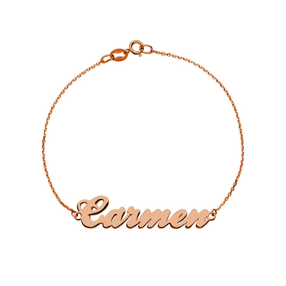 Pulsera con nombre clásico Oro