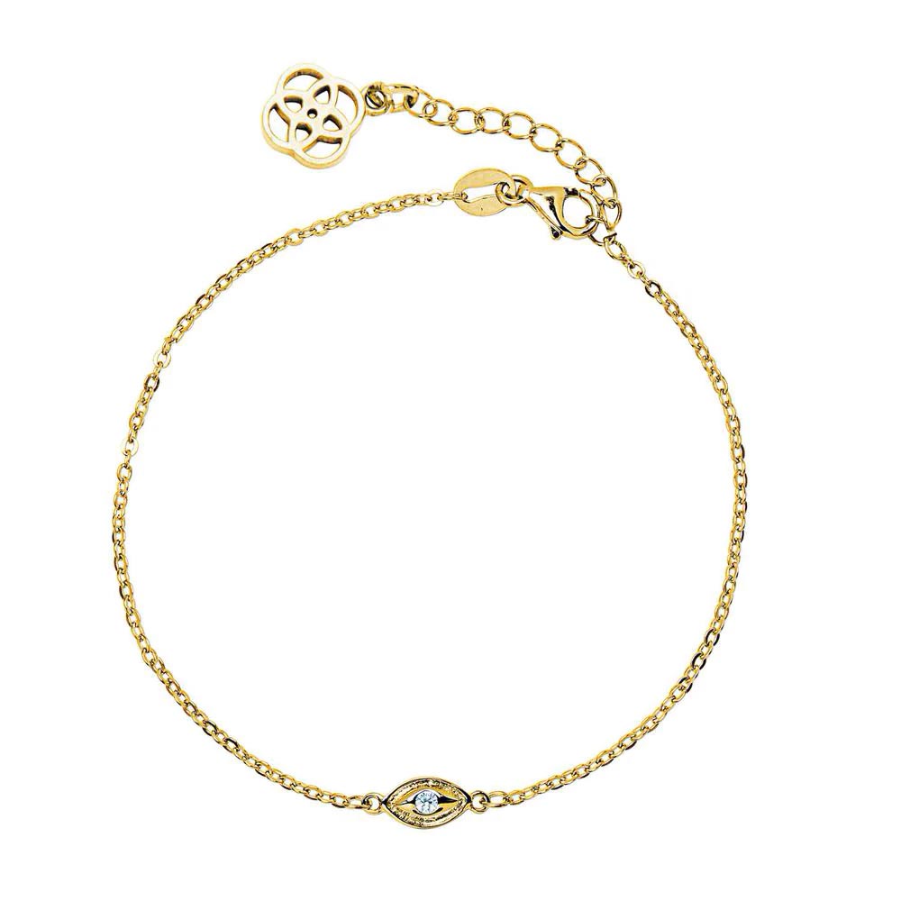 Pulsera Ojo Turco con Circonita Plata