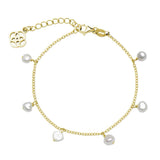 Pulsera De Perlas Plata