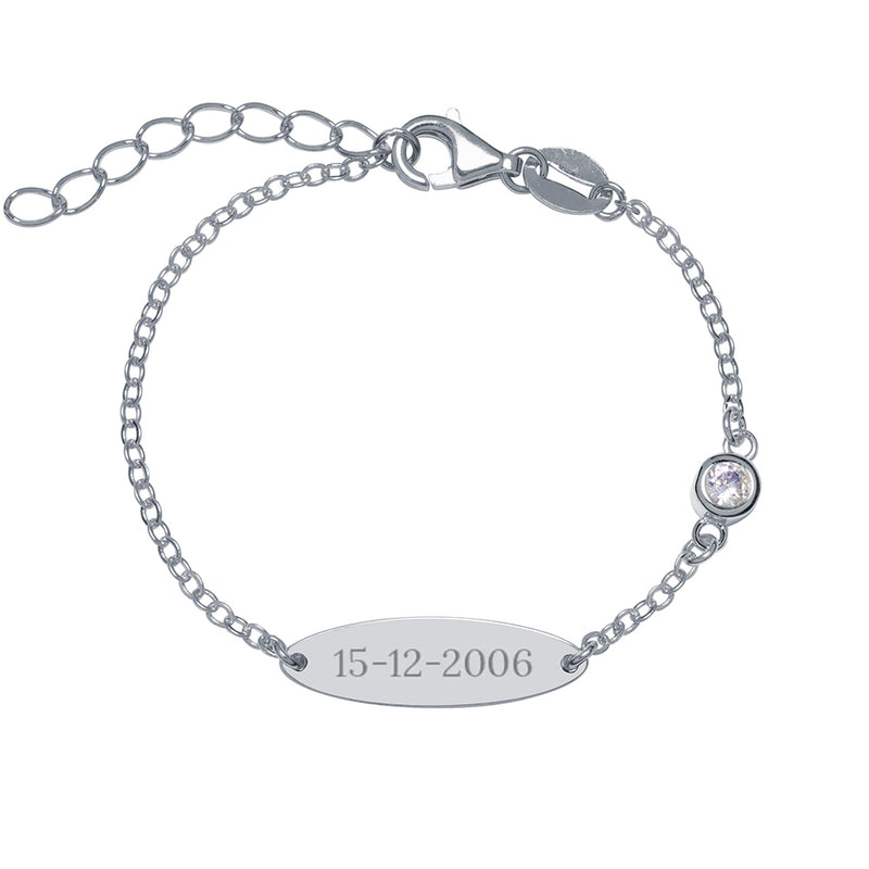 Pulsera Bebé Circonita Plata Doré