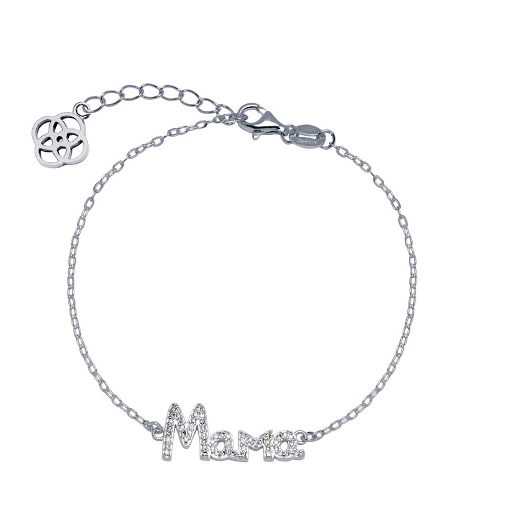 Pulsera Mamá Circonitas Plata