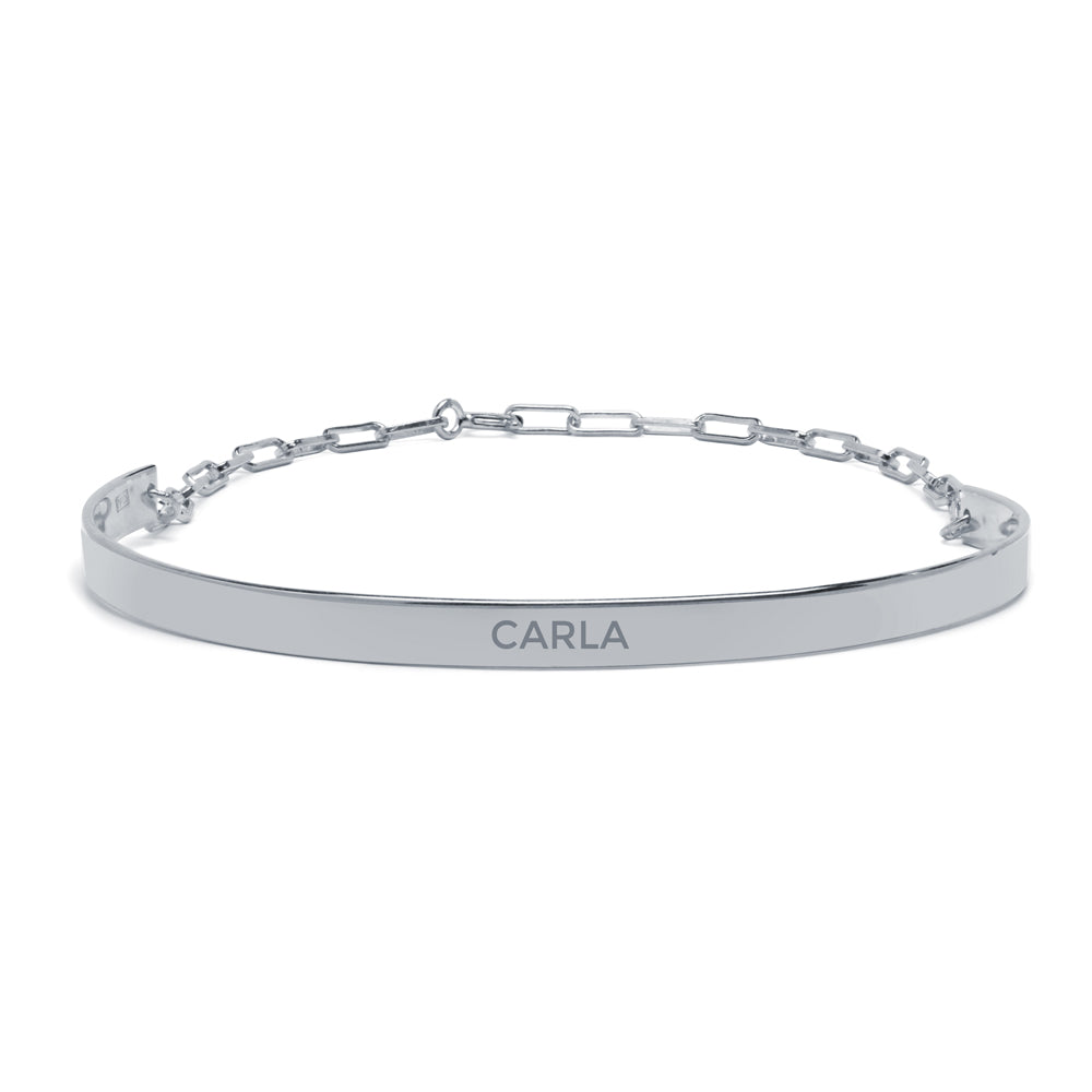 Pulsera Personalizable Rígida Plata