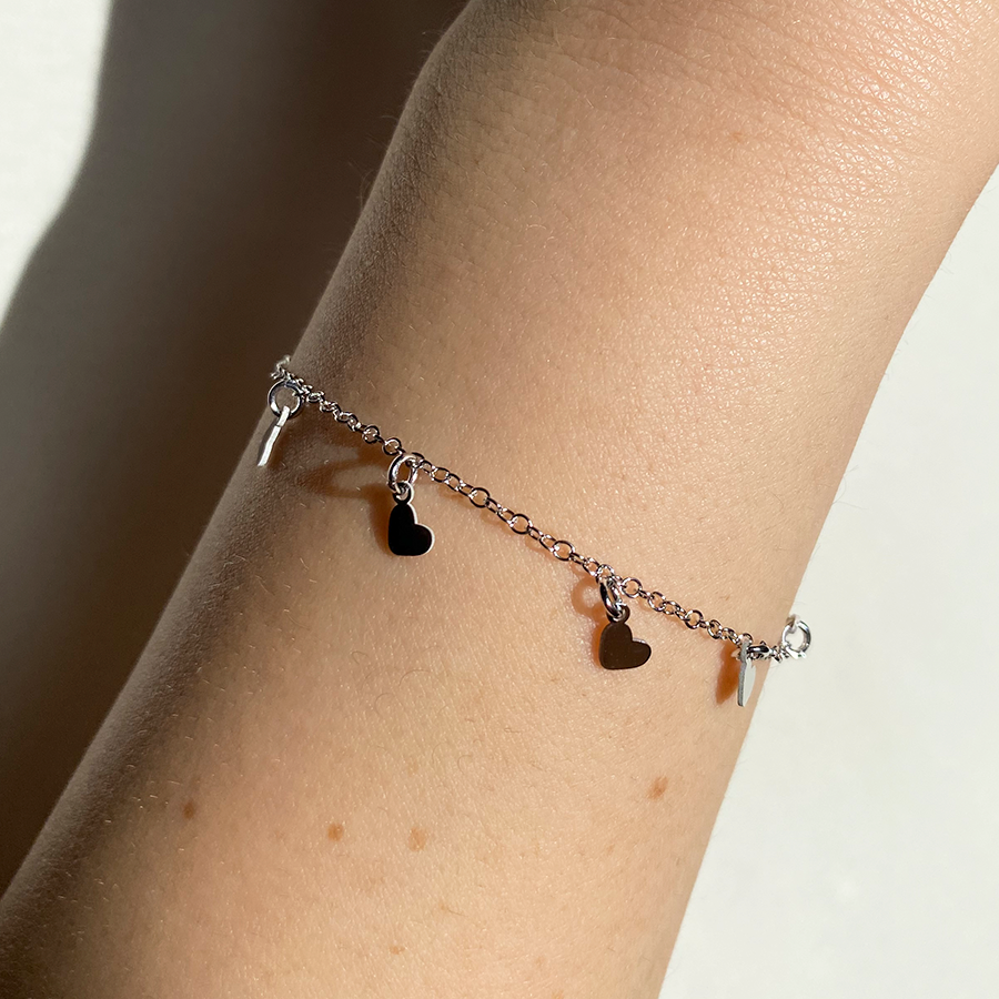 Pulsera Heart Plata