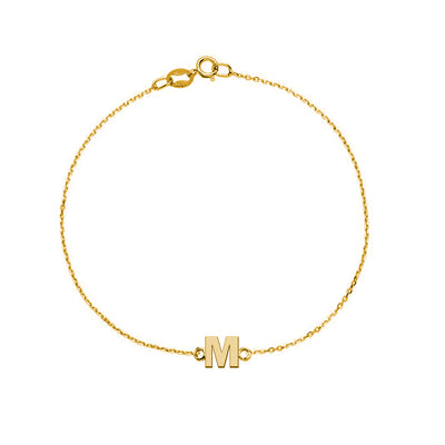 Pulsera de Oro con Inicial Grabada