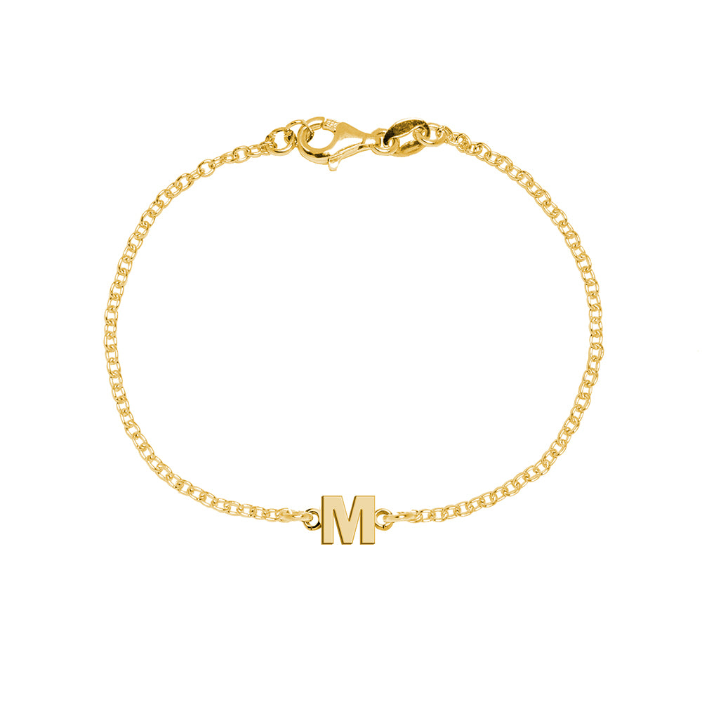 Pulsera con Inicial Sans Serif