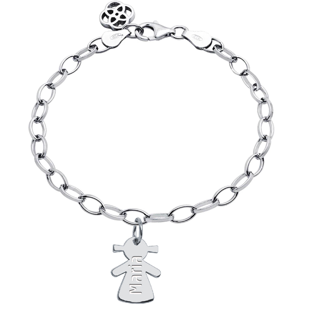 Pulsera con Nombre Kids Love Plata