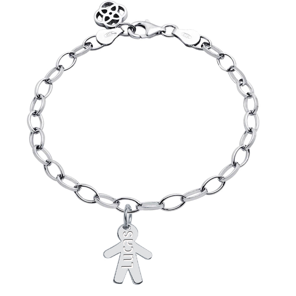 Pulsera con Nombre Kids Love Plata