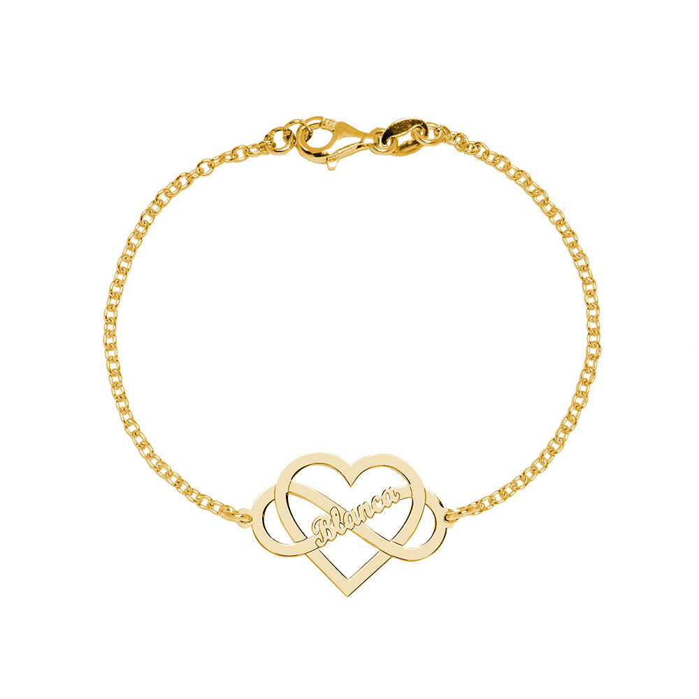 Pulsera con Nombre Infinity Love Plata