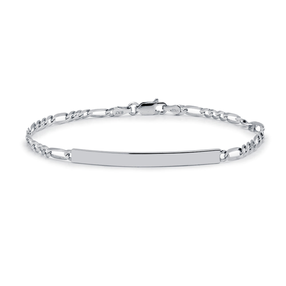 Pulsera Fígaro 4mm Plata