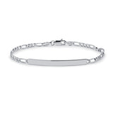 Pulsera Fígaro en plata 4mm