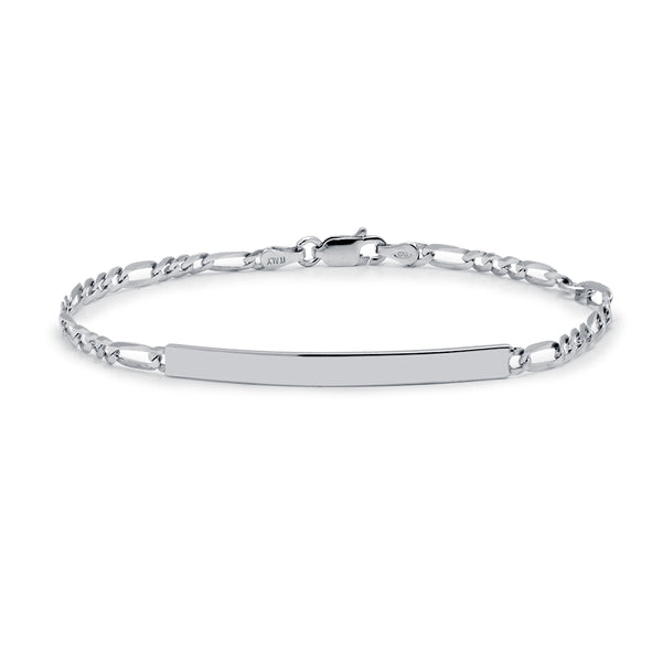 Pulsera Fígaro en plata 4mm