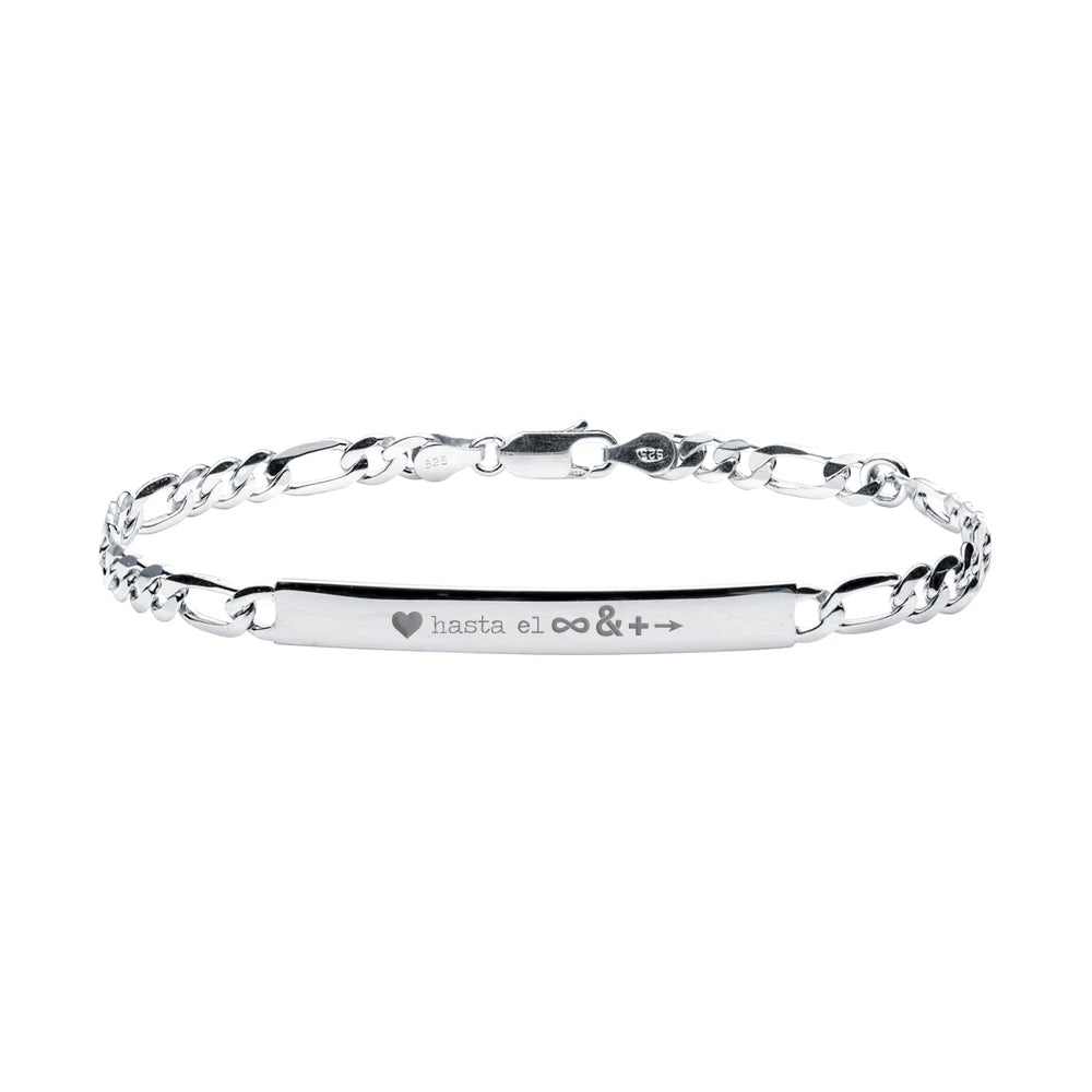 Pulsera Fígaro 5mm Plata