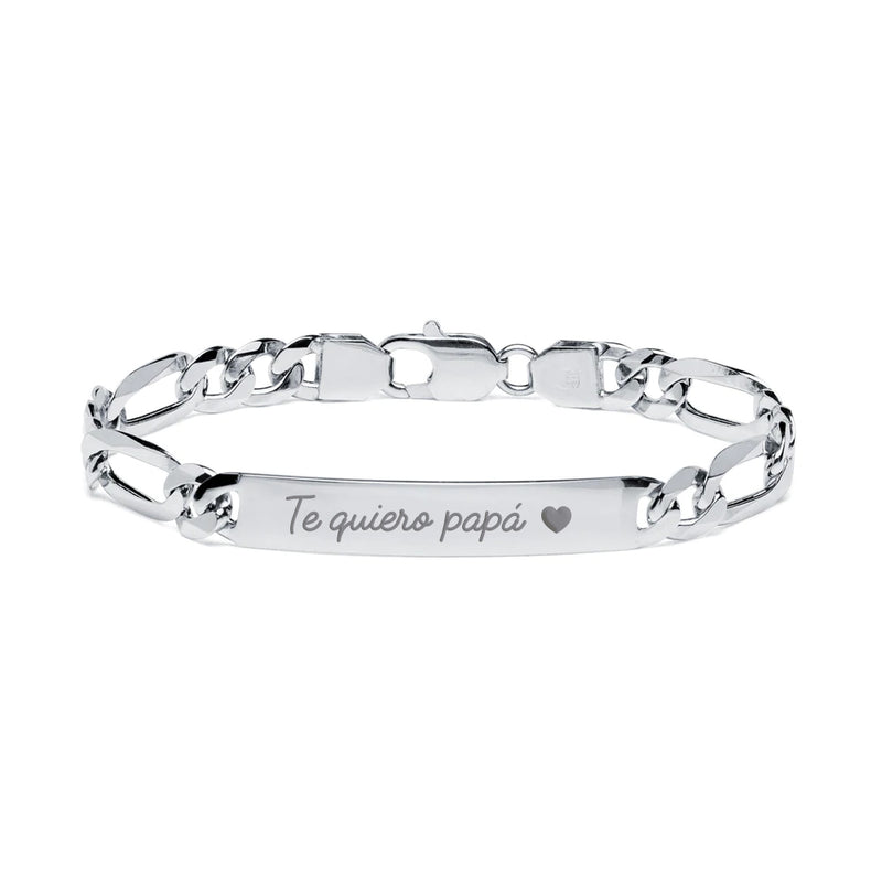 Pulsera Fígaro en plata 7mm