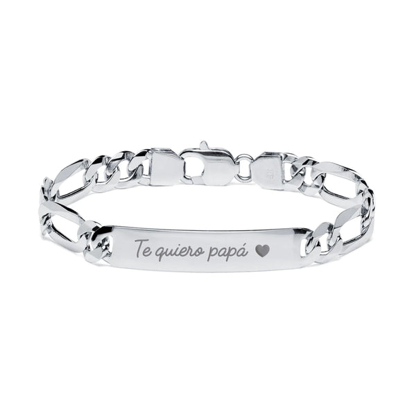 Pulsera Fígaro en plata 8mm