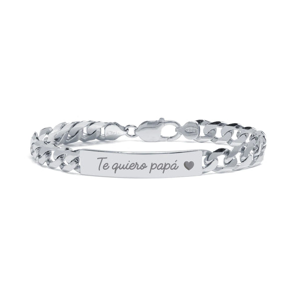 Pulsera Barbada 7mm en Plata