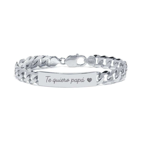 Pulsera Barbada 8mm en Plata