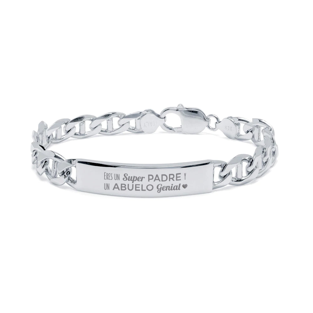 Pulsera Traversino 8mm Plata