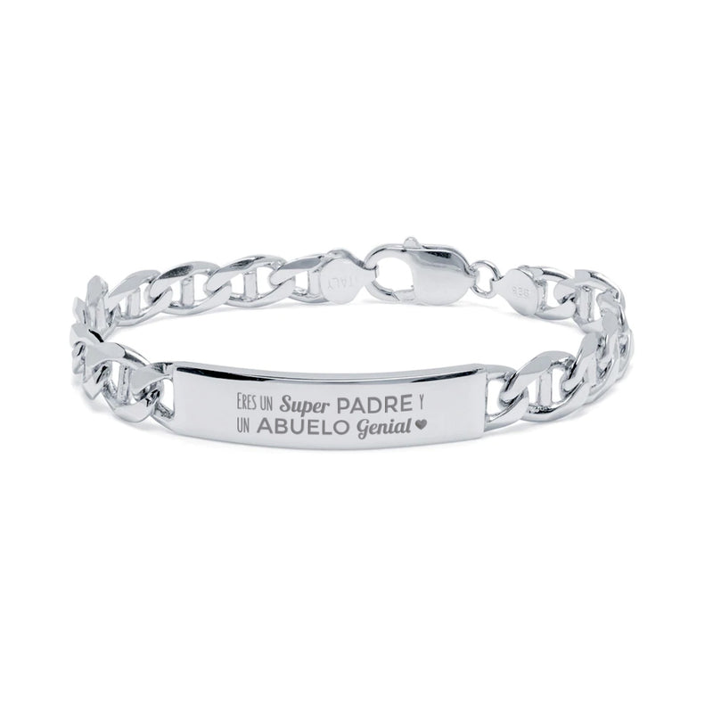 Pulsera Traversino en plata 8mm