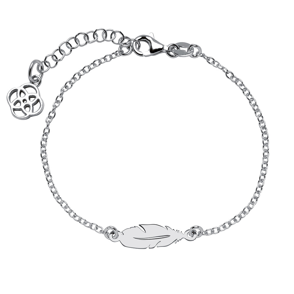 Pulsera Pluma Plata