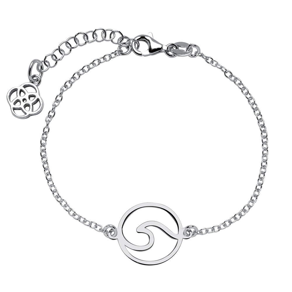 Pulsera Ola en Circulo Plata