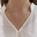 Cadena y Colgante Square Diamante 0,10ct. en oro