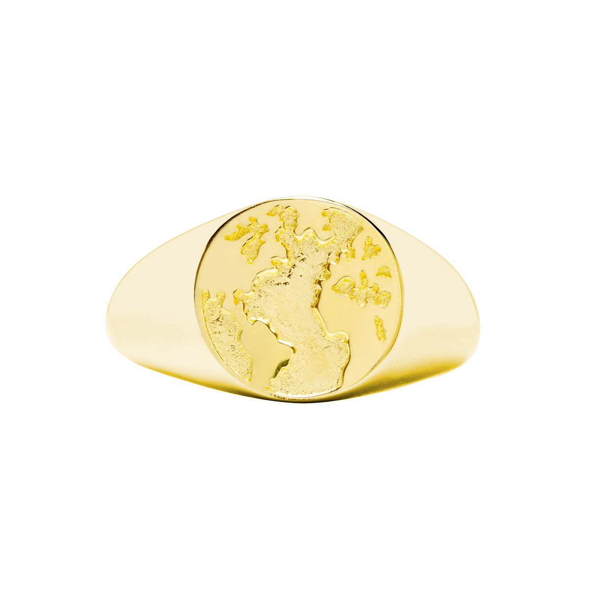 Anillo Esfera del mundo plata