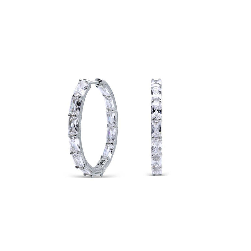 PENDIENTES PUR BAGUETTE OVAL